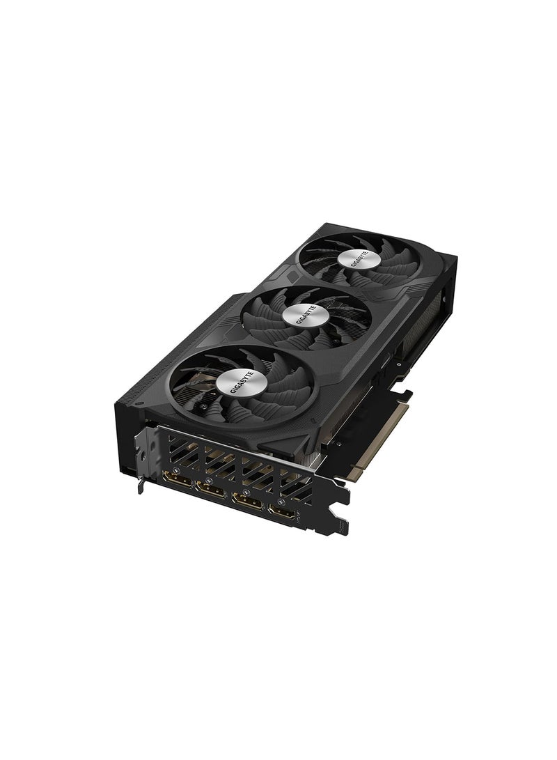 GeForce RTX 4070 SUPER WINDFORCE OC Graphics Crad, 12GB GDDR6X 192 bit Memory, 2505 MHz Core Clock, 21 Gbps Memory Speed, 7168 CUDA, PCI-E 4.0, HDMI 2.1a, DP 1.4a | GV-N407SWF3OC-12GD Black