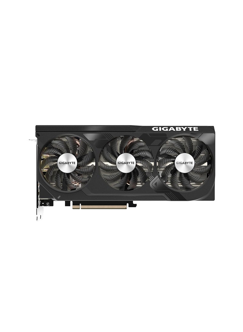 GeForce RTX 4070 SUPER WINDFORCE OC Graphics Crad, 12GB GDDR6X 192 bit Memory, 2505 MHz Core Clock, 21 Gbps Memory Speed, 7168 CUDA, PCI-E 4.0, HDMI 2.1a, DP 1.4a | GV-N407SWF3OC-12GD Black