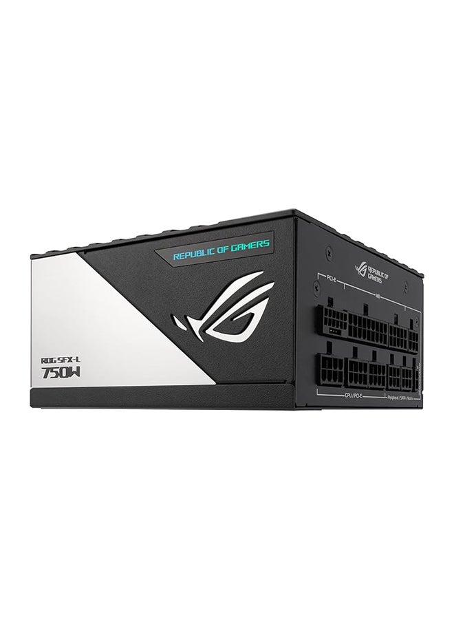 Rog Loki SFX-L 850W Power Supply Unit, ATX 3.0 Compatible, ROG Heatsinks, Fully Modular, PCIe Gen 5.0, 120mm ARGB-Illuminated Fan & Aura Sync - Black Black