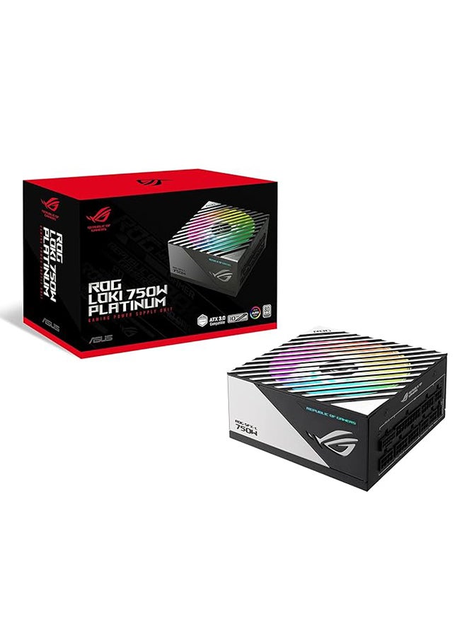 Rog Loki SFX-L 850W Power Supply Unit, ATX 3.0 Compatible, ROG Heatsinks, Fully Modular, PCIe Gen 5.0, 120mm ARGB-Illuminated Fan & Aura Sync - Black Black