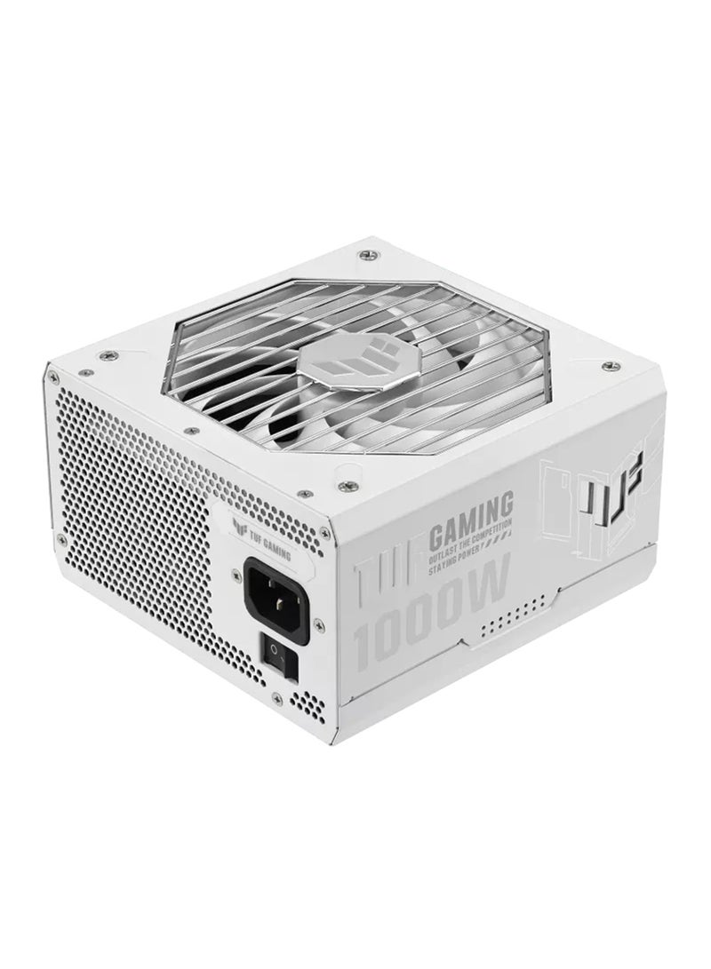 TUF Gaming 1000W Gold White Edition ATX Power Supply, Active PFC, Military-Grade Certification, Fully Modular Etched Cables, Axial-Tech Fan Design, 80 Plus Gold Certification, Dual Ball Fan Bearings, Protective PCB Coating | 90YE00S5-B0NA00 White