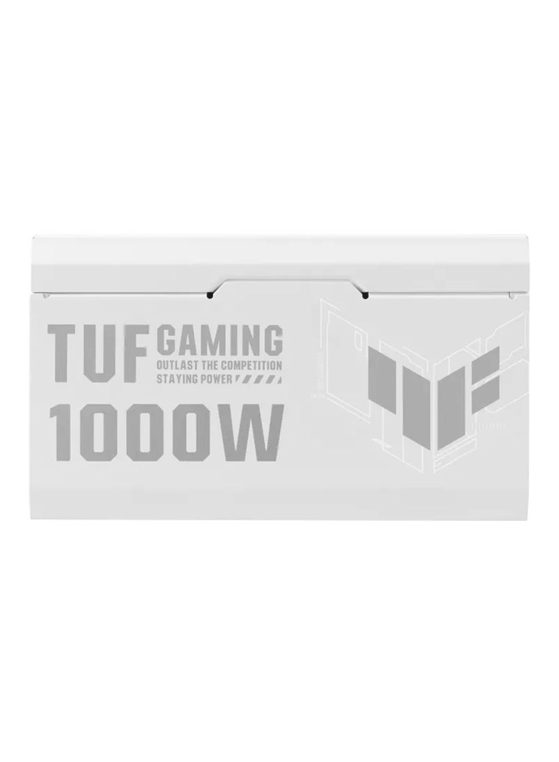 TUF Gaming 1000W Gold White Edition ATX Power Supply, Active PFC, Military-Grade Certification, Fully Modular Etched Cables, Axial-Tech Fan Design, 80 Plus Gold Certification, Dual Ball Fan Bearings, Protective PCB Coating | 90YE00S5-B0NA00 White