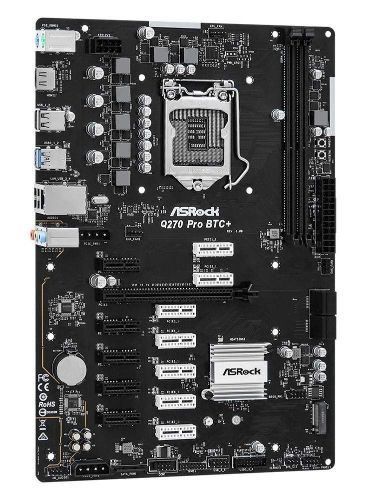 ASRock Q270 Pro BTC+ Intel Mining Motherboard