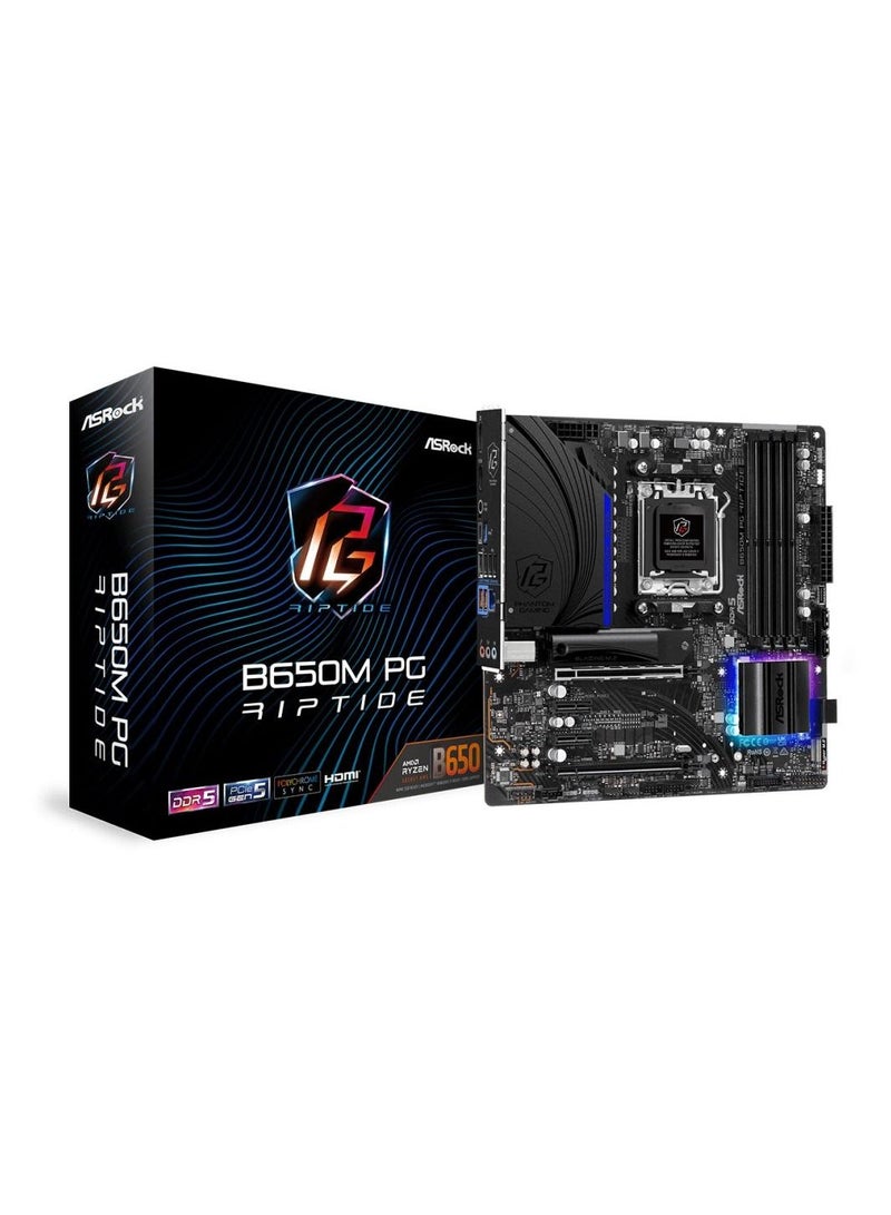 ASRock B650M PG Riptide WiFi AMD 600 Series mATX Motherboard