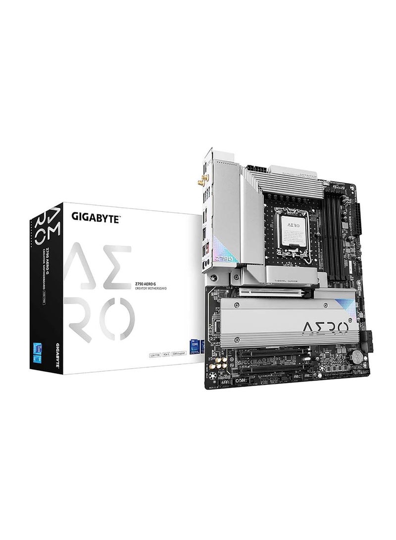 Z790 AERO G LGA1700 ATX Motherboard, Intel Z790 Chiipset, 4x DDR5 DIMM Up to 192GB Memory, Wi-Fi 6E / 2.5GbE LAN / BT 5.3, 5x M.2, PCIe 5.0, USB 3.2 Gen2x2 Type-C, HDMI / DP Grey