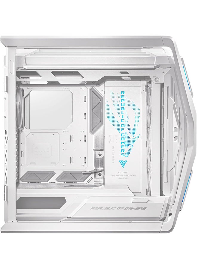 ROG Hyperion GR701 E-ATX PC Case, Tempered Glass Side Panels, Up to 420mm Dual Radiator, 4*140mm Fans, Metal GPU Holder, Compnent Storage, ARGB Fan Hub, 60W Fast Charging, 90DC00F3-B39000 White