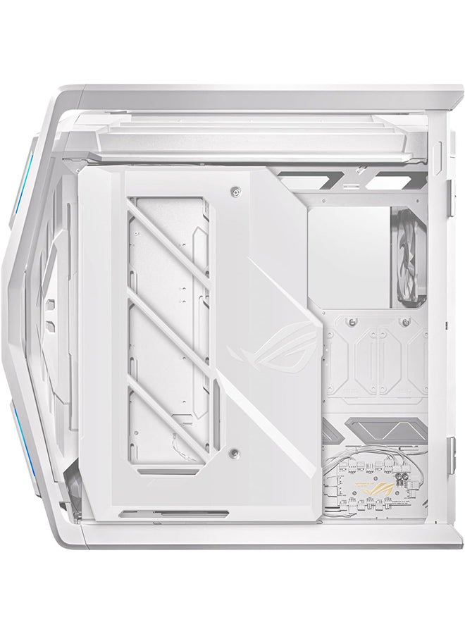 ROG Hyperion GR701 E-ATX PC Case, Tempered Glass Side Panels, Up to 420mm Dual Radiator, 4*140mm Fans, Metal GPU Holder, Compnent Storage, ARGB Fan Hub, 60W Fast Charging, 90DC00F3-B39000 White