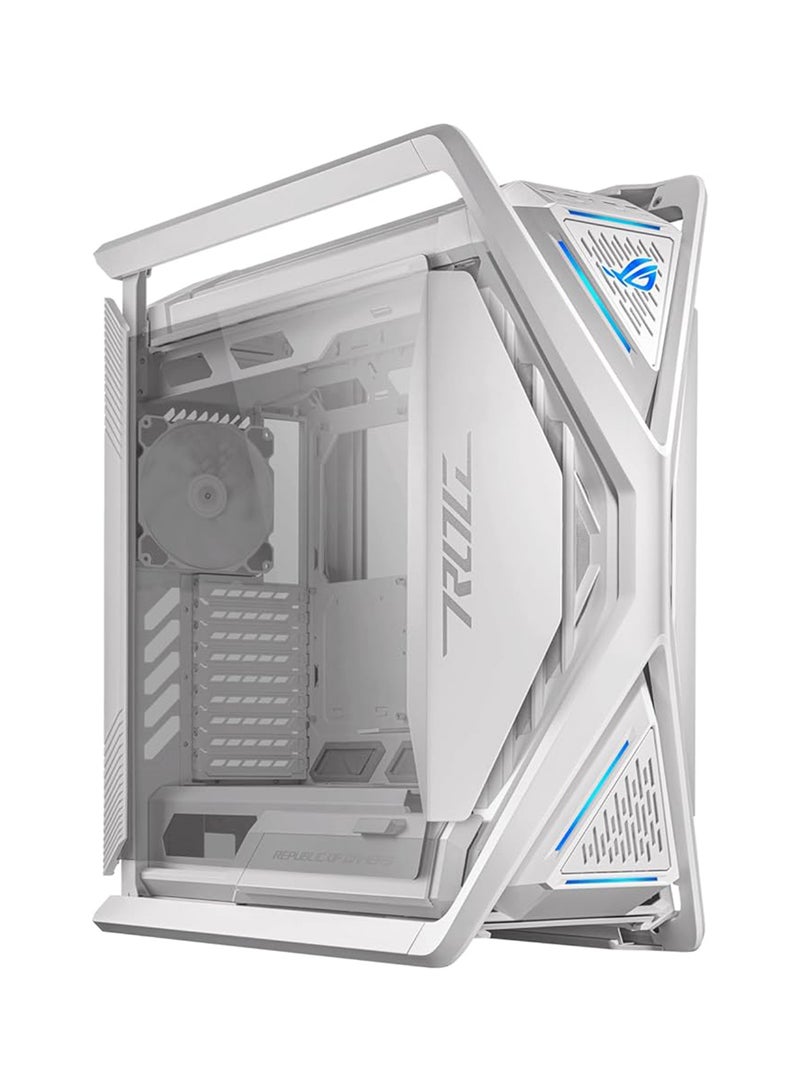 ROG Hyperion GR701 E-ATX PC Case, Tempered Glass Side Panels, Up to 420mm Dual Radiator, 4*140mm Fans, Metal GPU Holder, Compnent Storage, ARGB Fan Hub, 60W Fast Charging, 90DC00F3-B39000 White