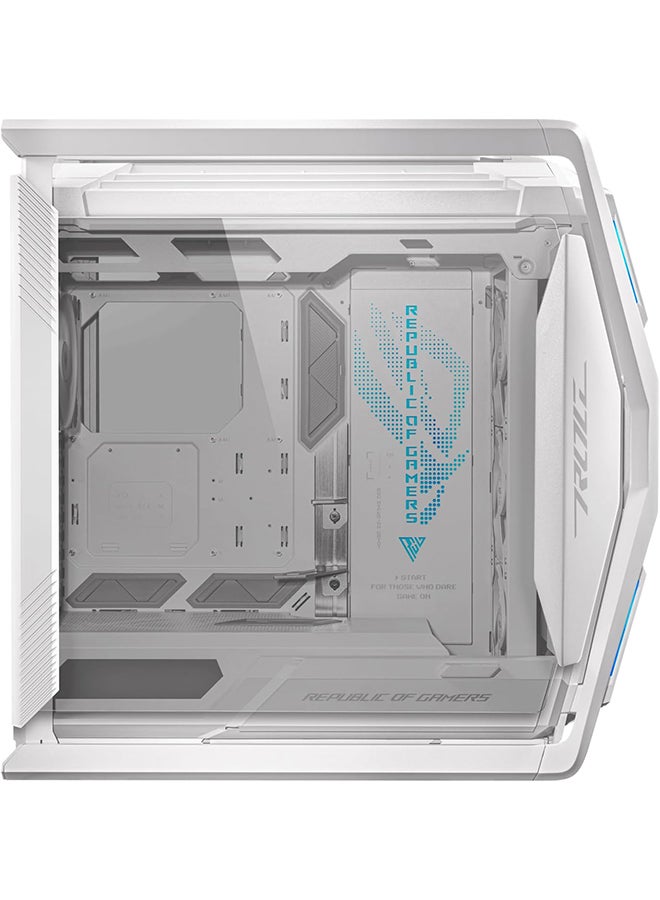 ROG Hyperion GR701 E-ATX PC Case, Tempered Glass Side Panels, Up to 420mm Dual Radiator, 4*140mm Fans, Metal GPU Holder, Compnent Storage, ARGB Fan Hub, 60W Fast Charging, 90DC00F3-B39000 White