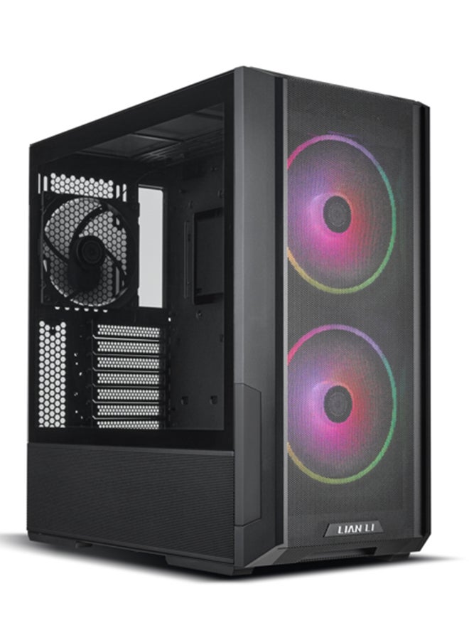 Lancool 216 RGB Mid-Tower Alloy Steel Computer Case/Gaming Cabinet - Black | Support E-ATX/ATX/Micro-ATX/Mini-ITX | Pre-Installed 3 Front and Rear Fans