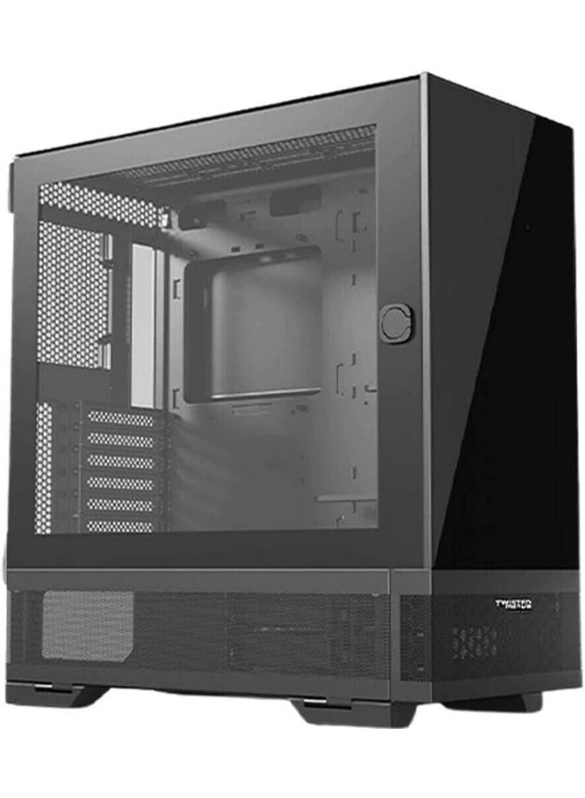 Minimalist-04 (TM-X5-B) Mid-Tower E-ATX Gaming PC Case with Dual Tempered Glass & ARGB Fans Black