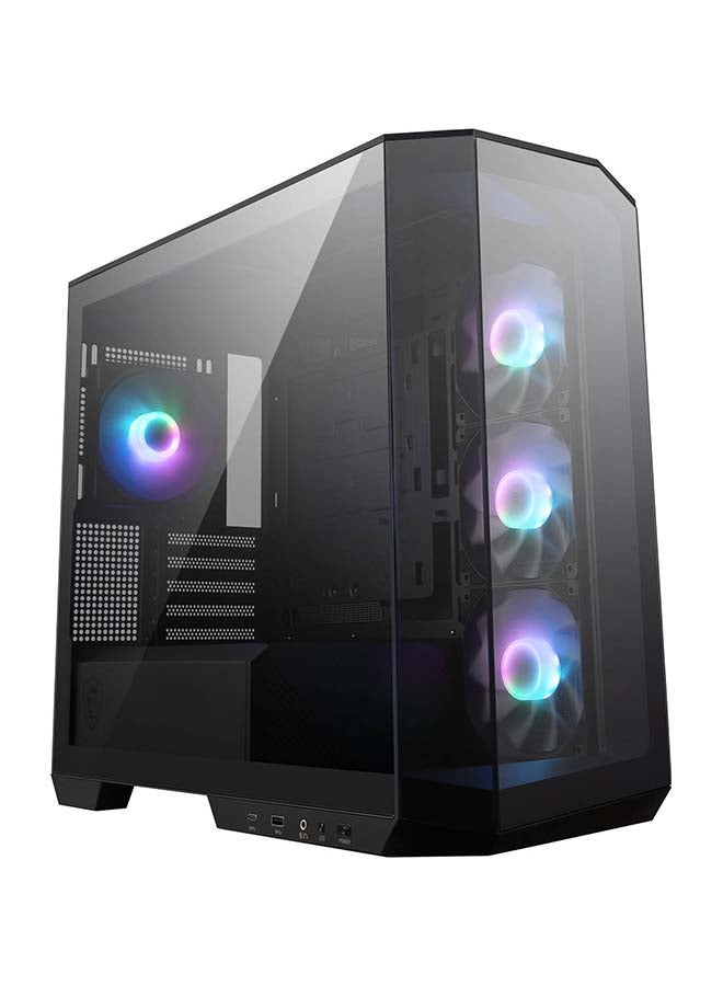 MSI MAG PANO M100R PZ Micro ATX Gaming Case, 270° Pano Temp Glass Panel, 4* aRGB Fans & Up to 360mm AIO, 1x 2.5