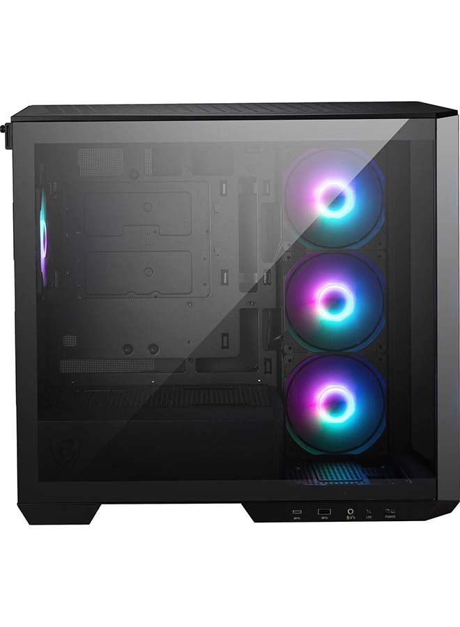 MSI MAG PANO M100R PZ Micro ATX Gaming Case, 270° Pano Temp Glass Panel, 4* aRGB Fans & Up to 360mm AIO, 1x 2.5