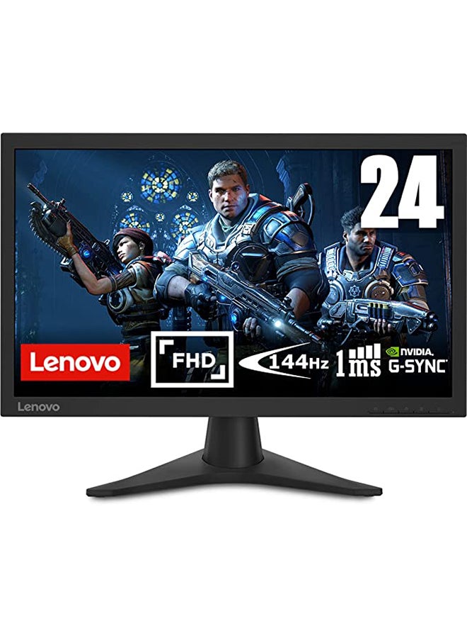 24-inch Gaming Monitor, TN, FHD, 144Hz, 1ms, AMD FreeSync Premium, G-SYNC Compatible, 1920 x 1080, VESA, 16.7 Million colors, TÜV Eye Comfort Raven Black