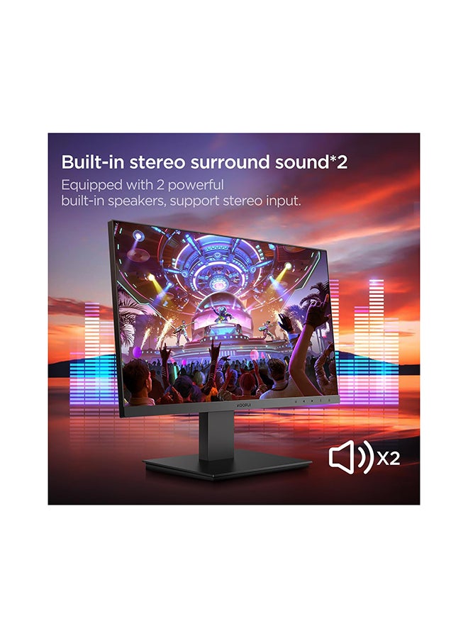 24-Inch Full HD IPS Monitor 1920 x 1080, 100Hz Refresh Rate, 5ms Response Time, sRGB 99% Color Gamut, 16.9 Screen Ratio, 16.7m Maximum Color, Built-in Speaker, Tilt Adjustable, VESA Compatible, HDMI and VGA, Eye Protection, Free-sync, G-sync Compatible | P02