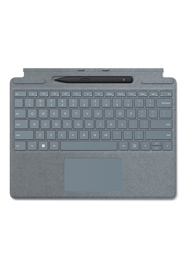 Surface Pro 8 Or Pro X - Signature Type Cover With Slim Pen 2 Ice Blue