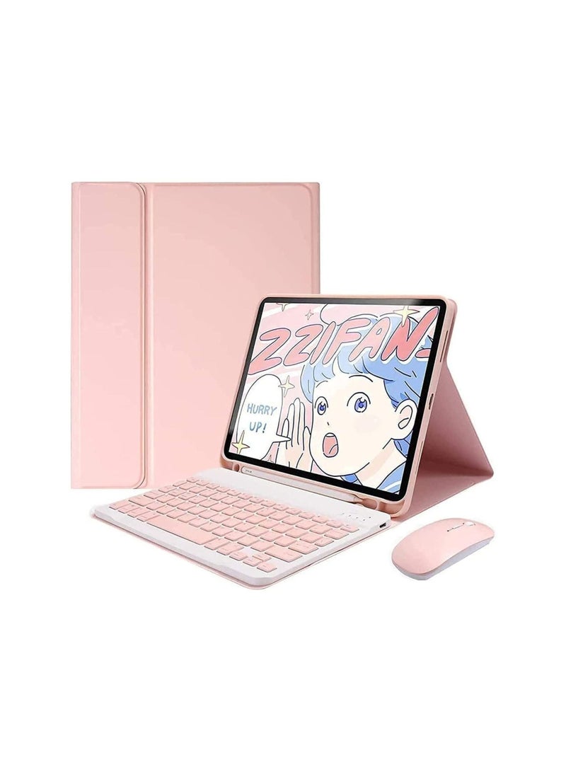 Arabic And English Keyboard Case For Ipad 10th Generation 2022 10.9 Inch Detachable Wireless Keyboard Pencil Holder Slim Leather Smart Cover With Mouse