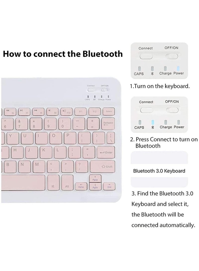 Arabic And English Keyboard Case For Ipad 10th Generation 2022 10.9 Inch Detachable Wireless Keyboard Pencil Holder Slim Leather Smart Cover With Mouse