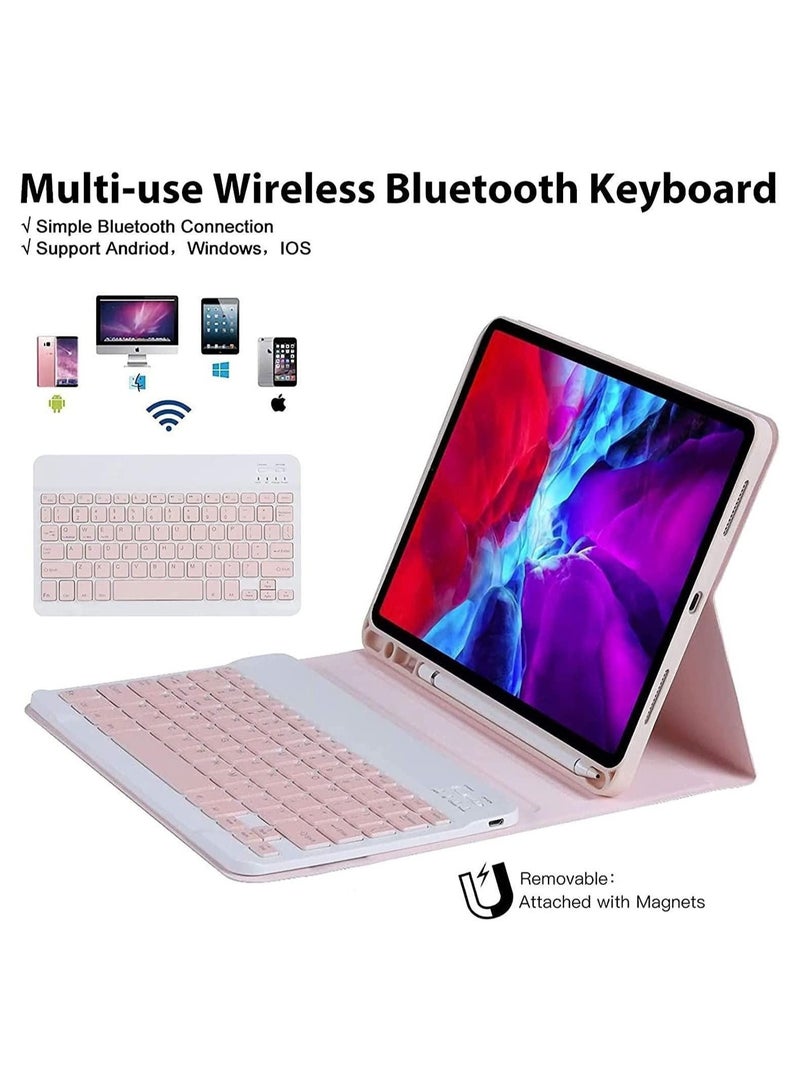 Arabic And English Keyboard Case For Ipad 10th Generation 2022 10.9 Inch Detachable Wireless Keyboard Pencil Holder Slim Leather Smart Cover With Mouse