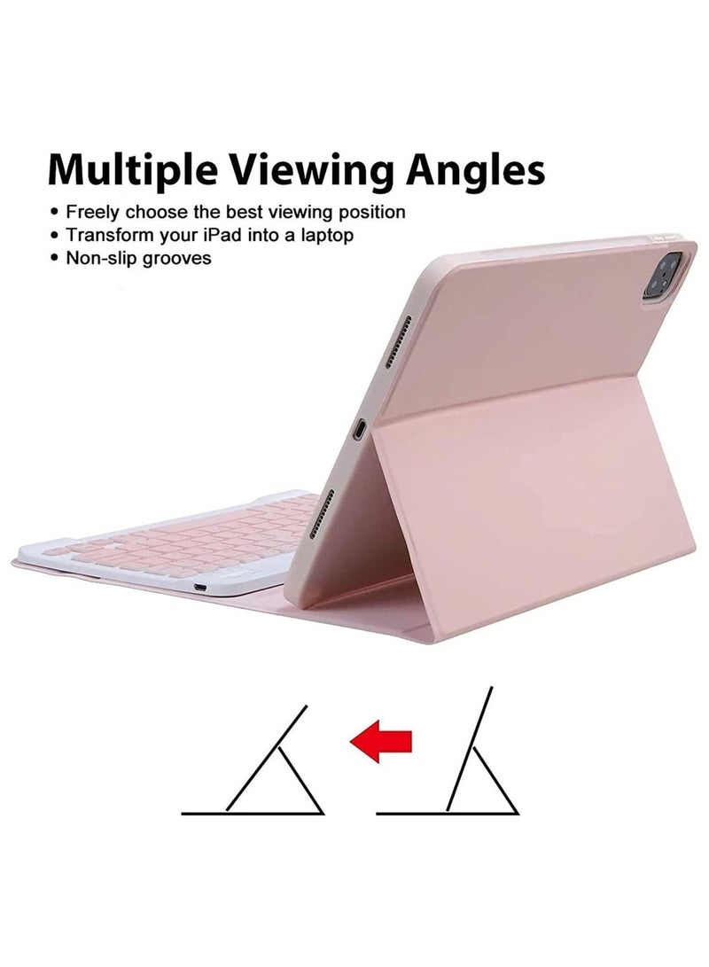 Arabic And English Keyboard Case For Ipad 10th Generation 2022 10.9 Inch Detachable Wireless Keyboard Pencil Holder Slim Leather Smart Cover With Mouse