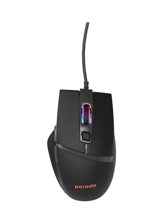 Ergonomic 6D Wired Gaming Mouse With Mousepad Combo, 3200 Adjustable DPI, Rubberized Surface, 6 Functional Buttons, Multi Color Backlight Mouse With 1.5M Wire Black