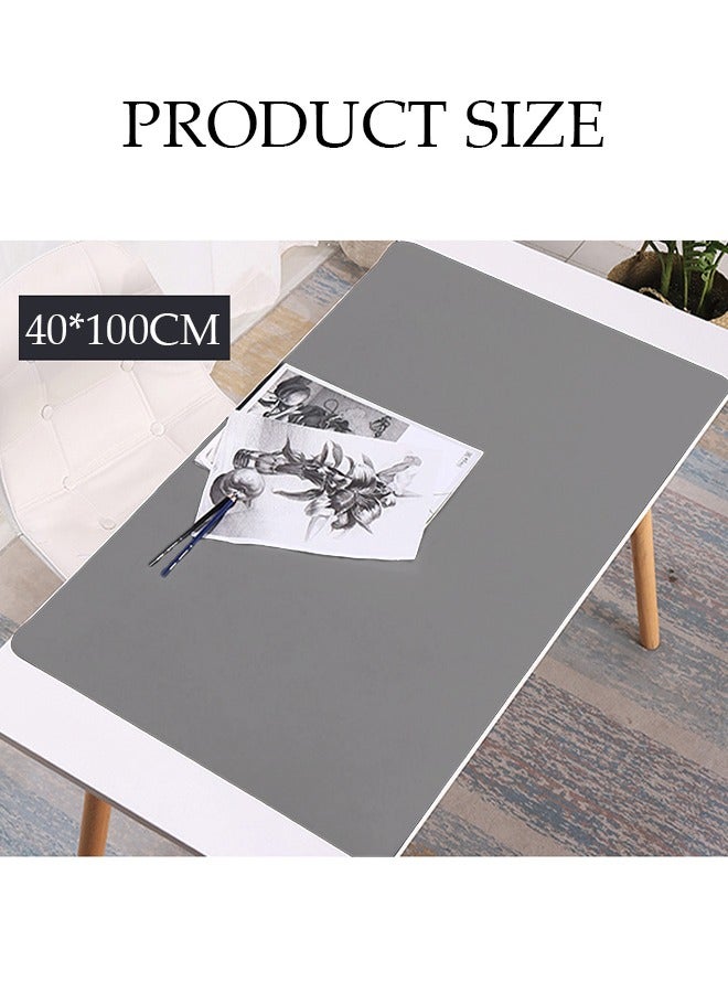 Leather Desk Pad Protector Office Desk Mat Large Mouse Pad Non-Slip Leather Desk Blotter Laptop Desk Pad, Waterproof Desk Writing Pad for Office and Home