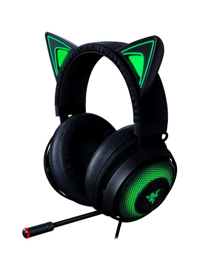 Kraken Kitty RGB USB Gaming Headset - THX 7.1 Spatial Surround Sound, Chroma RGB Lighting, Retractable Active Noise Cancelling Mic, Lightweight Aluminum Frame for PC - Classic