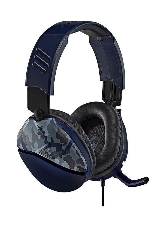 Turtle Beach Recon 70 Blue Camo Gaming Headset - FLIP-UP To Mute Microphone - Lightweight Comfort - for PlayStation 5, PS4 Pro & PS4, Xbox One & Xbox Series X|S, Nintendo Switch, and Mobile
