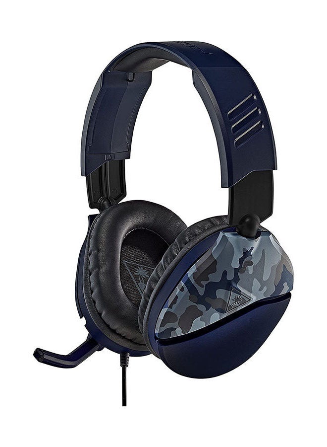 Turtle Beach Recon 70 Blue Camo Gaming Headset - FLIP-UP To Mute Microphone - Lightweight Comfort - for PlayStation 5, PS4 Pro & PS4, Xbox One & Xbox Series X|S, Nintendo Switch, and Mobile