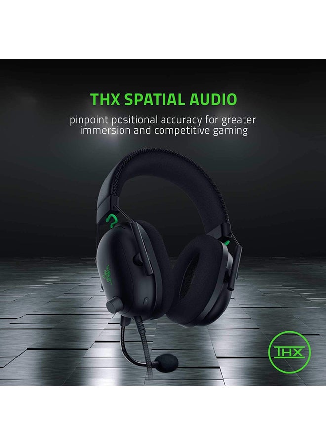 Razer BlackShark V2 Gaming Headset, THX 7.1 Spatial Surround Sound, 50mm Drivers, Detachable Mic, PC, PS4, Nintendo Switch, 3.5 mm Headphone Jack & USB DAC - Classic Black