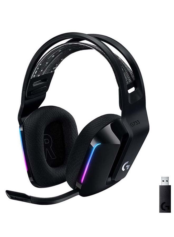 G733 Lightspeed Wireless Gaming Headset With Suspension Head Band, Lightsync RGB, Blue Voice Mic Technology And PRO-G Audio Drivers