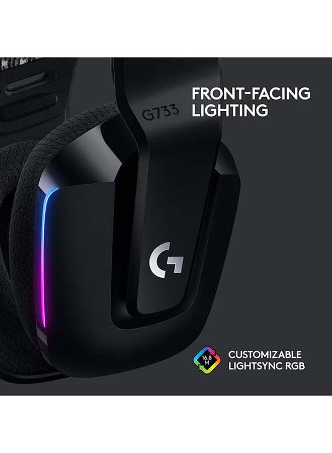 G733 Lightspeed Wireless Gaming Headset With Suspension Head Band, Lightsync RGB, Blue Voice Mic Technology And PRO-G Audio Drivers