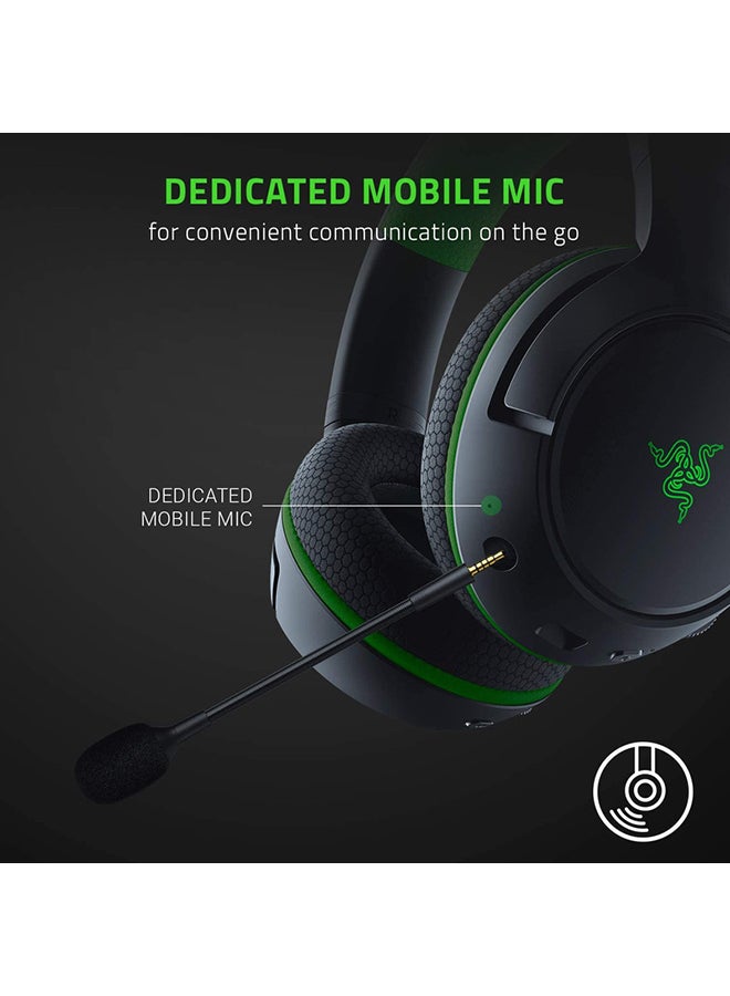 Razer Kaira Pro Wireless Gaming Headset for Xbox Series X | S, TriForce Titanium 50mm Drivers, Supercardioid Mic, Dedicated Mobile Mic, EQ and Xbox Pairing, Xbox Wireless and Bluetooth 5.0 - Black