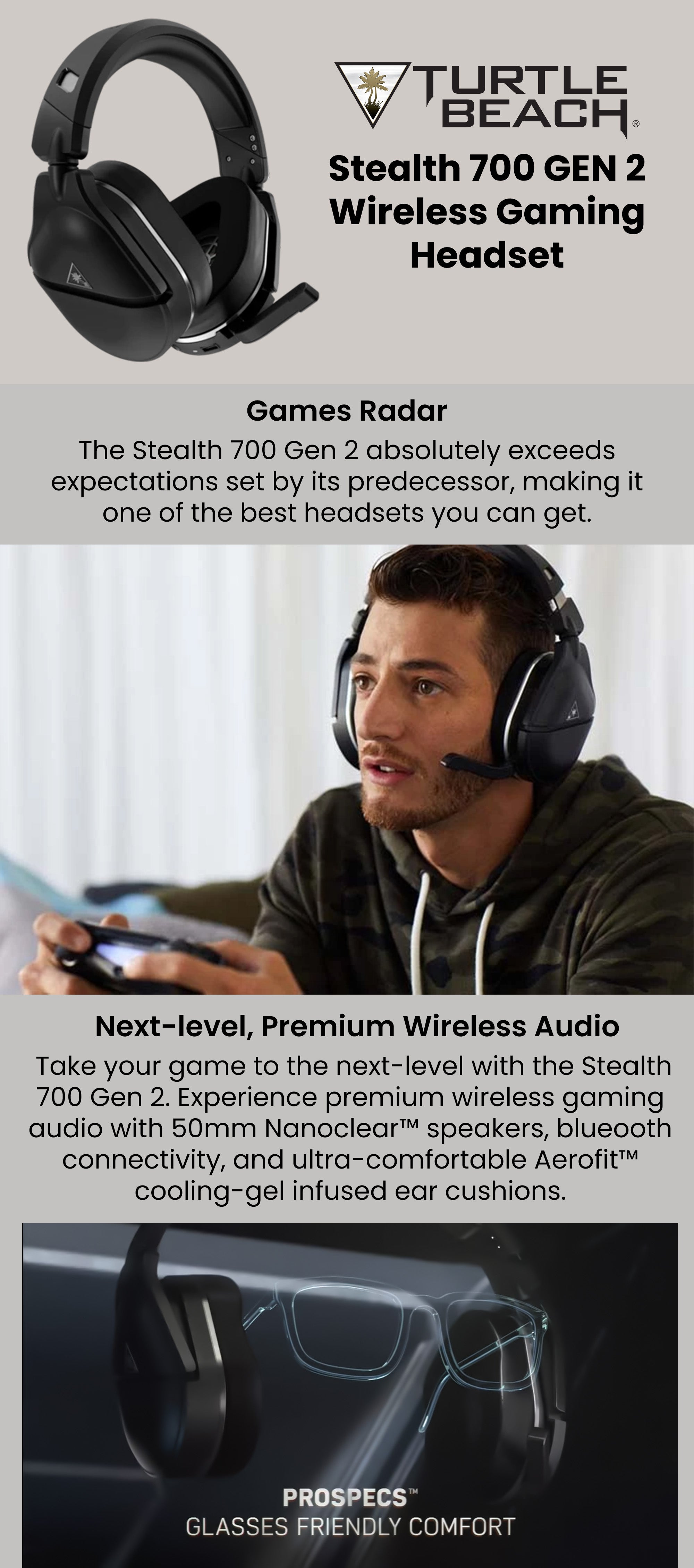 Turtle Beach Stealth 700 Gen 2 Premium Wireless Gaming Headset for Xbox One and Xbox Series X|S
