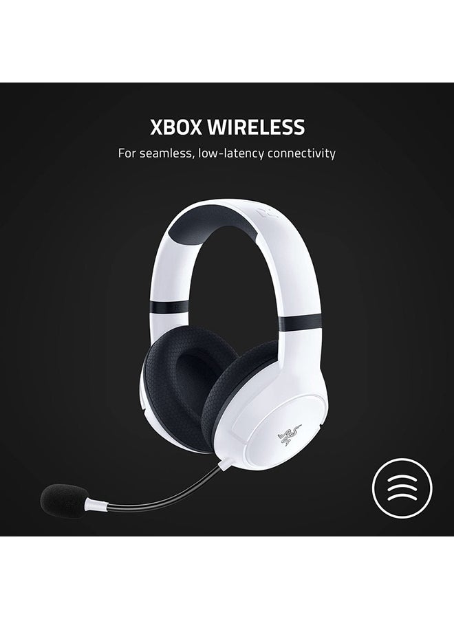 Razer Kaira for Xbox Wireless Gaming Headset, Razer TriForce Titanium 50mm Drivers, Razer HyperClear Cardioid Mic, Breathable memory foam ear cushions - White