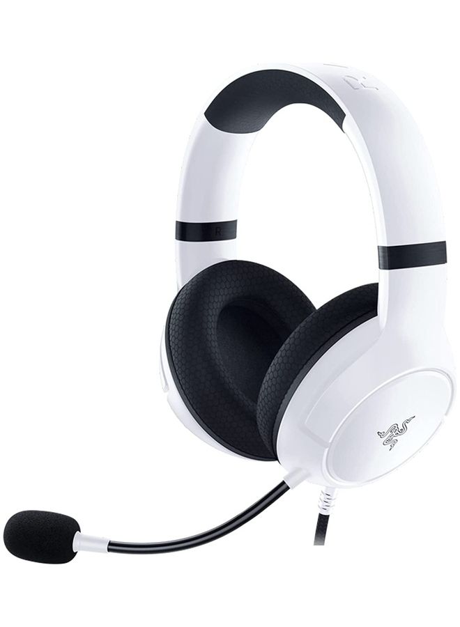 Kaira X Wired Headset for Xbox Series X|S, Xbox One, PC, Mac & Mobile Devices: Triforce 50mm Drivers - HyperClear Cardioid Mic - Flowknit Memory Foam Ear Cushions - On-Headset Controls - White