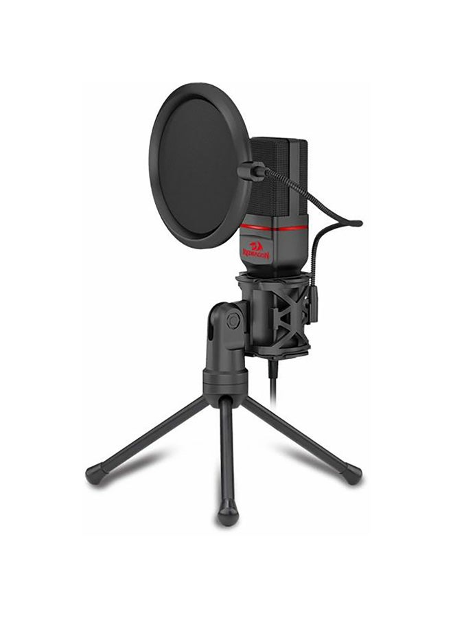 GM100 Professional Studio Condenser Microhone Computer PC MC Kit with 3.5mm XLR/Pop Filter/Tripod Stand/Shock Mount for Gaming Streaming Recording Podcasting Broadcasting