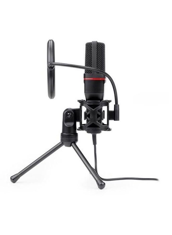 GM100 Professional Studio Condenser Microhone Computer PC MC Kit with 3.5mm XLR/Pop Filter/Tripod Stand/Shock Mount for Gaming Streaming Recording Podcasting Broadcasting