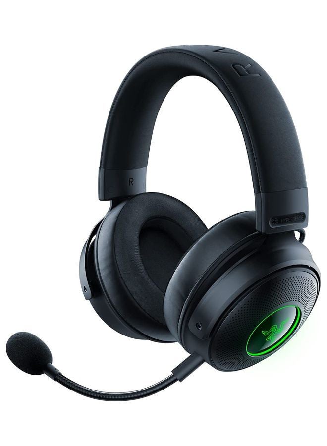 Kraken V3 Pro Wireless Gaming Headset: Haptic Technology, HyperSense, Passive noise cancellation, USB-A Wireless (2.4GHz), 3.5mm Analog, For PC, PS4, PS5, Nintendo Switch, Mobile, Xbox - Black