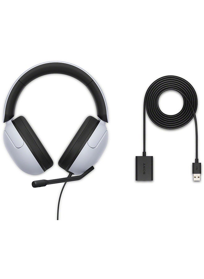 Inzone H3 Wired Gaming Headset, Over ear Headphones with 360 Spatial Sound, MDR G300, Headphone White- H3