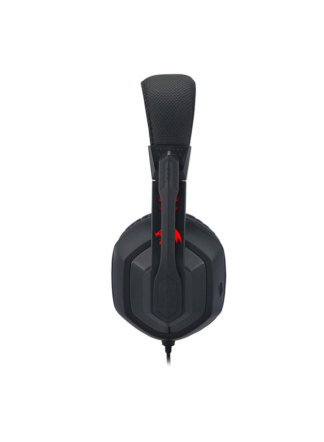 H120 Ares RGB WirwsGaming Headset with Surround Sound, 40mm Speaker Drive Unit, RGB Light Effects, 90° Up and Down, Geared Volume Keys, Large Ear Muffs, Black | H120-RGB