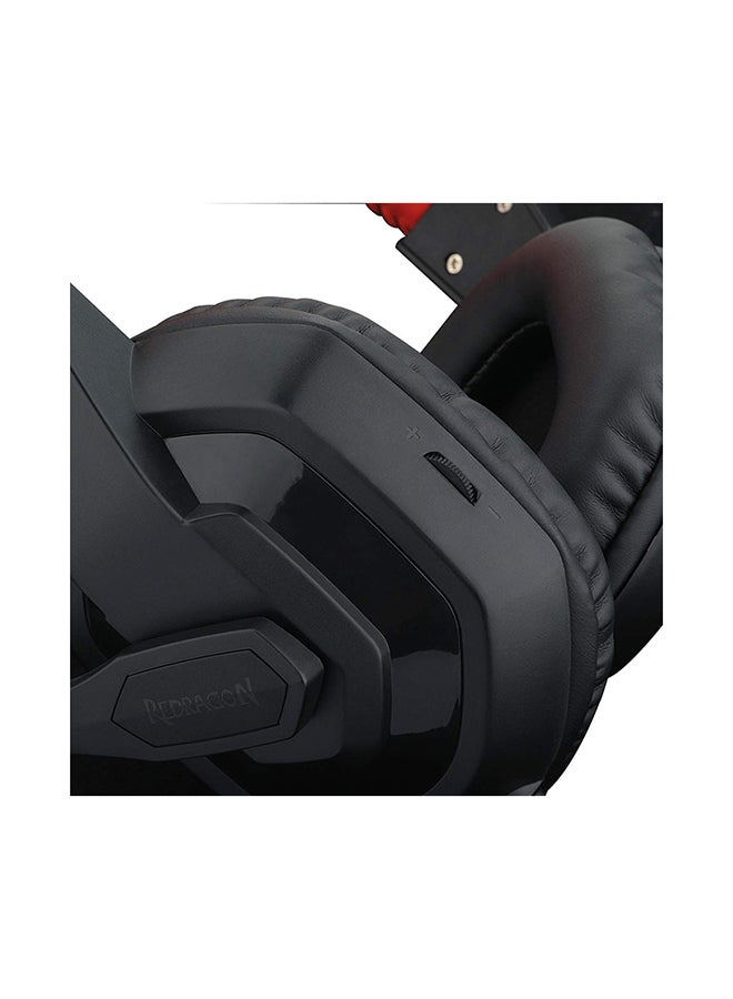 H120 Ares RGB WirwsGaming Headset with Surround Sound, 40mm Speaker Drive Unit, RGB Light Effects, 90° Up and Down, Geared Volume Keys, Large Ear Muffs, Black | H120-RGB