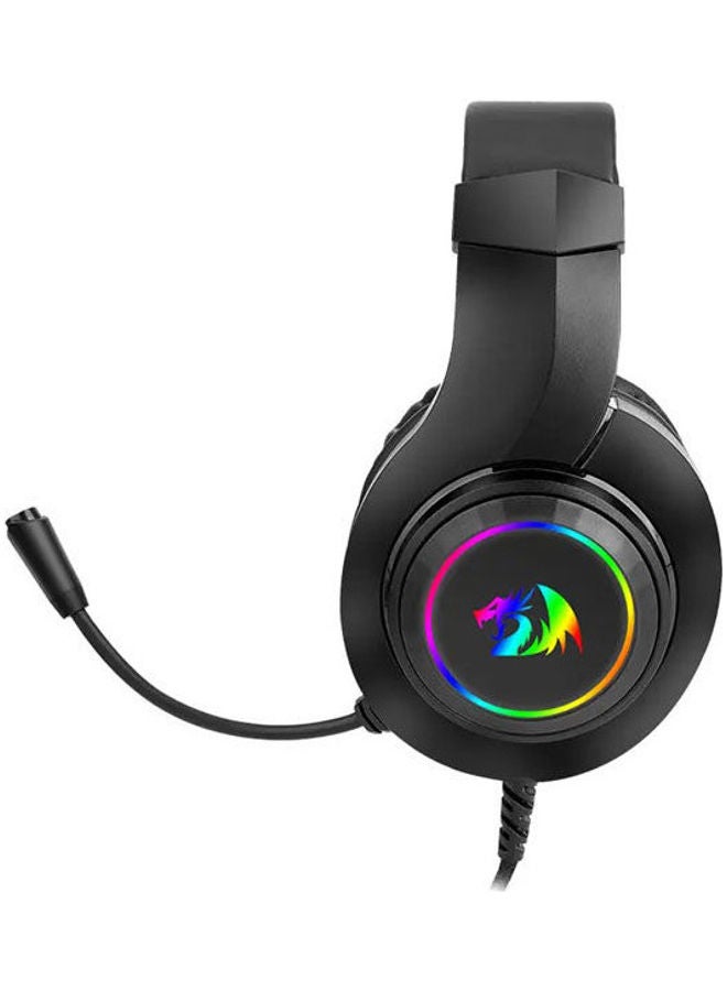 HYLAS H260 RGB Gaming Headphone, 50mm Audio Drivers, Passive Noise Isolation, 3.5mm Audio & Mic Jack, USB-A Connector, 6ft Cable Length, Compatible with Xbox One, PS4, PS5, PCs, Laptops and Nintendo Switch, Black | H260-RGB