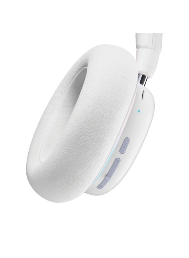 Logitech G G735 Wireless Gaming Headset, Customisable LIGHTSYNC RGB Lighting, LIGHTSPEED, Bluetooth, 3.5 MM Aux Compatible with PC, Mobile Devices, Detachable Microphone - White Mist