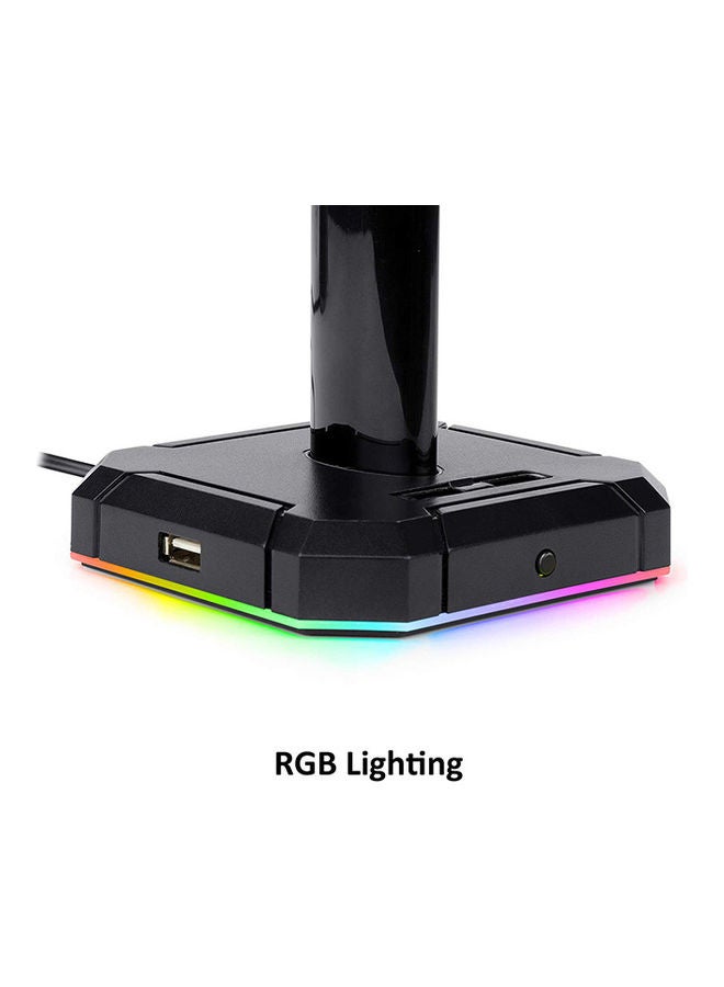 HA300 SCEPTER Pro RGB Backlit Gaming Headphone Stand with 10 RGB Lighting Modes and 4 USB Ports