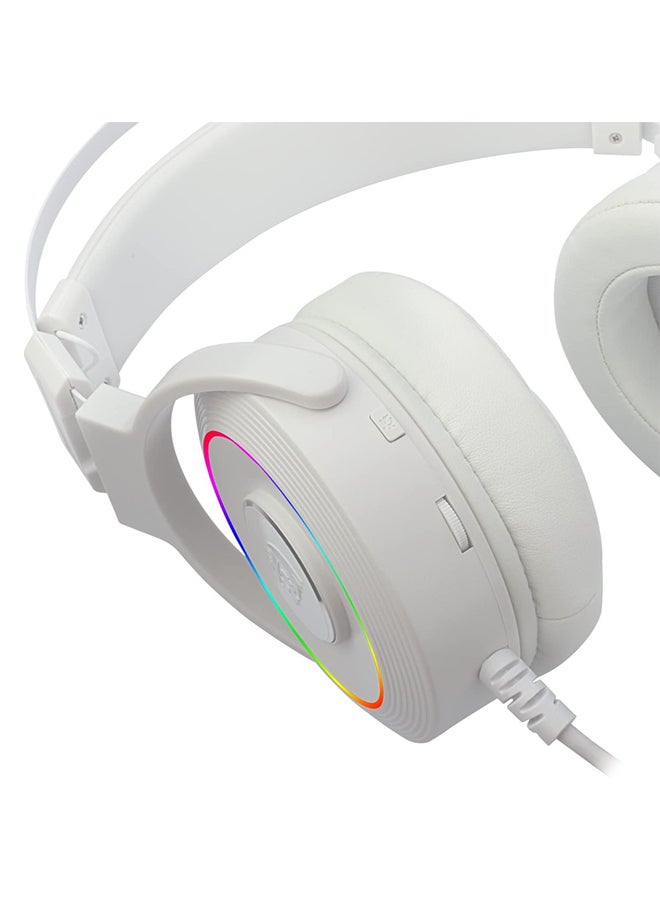 Redragon LAMIA 2 white, USB RGB Gaming Headset w/stand