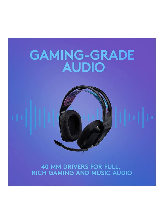 Logitech G335 PC Gaming Headset - Black