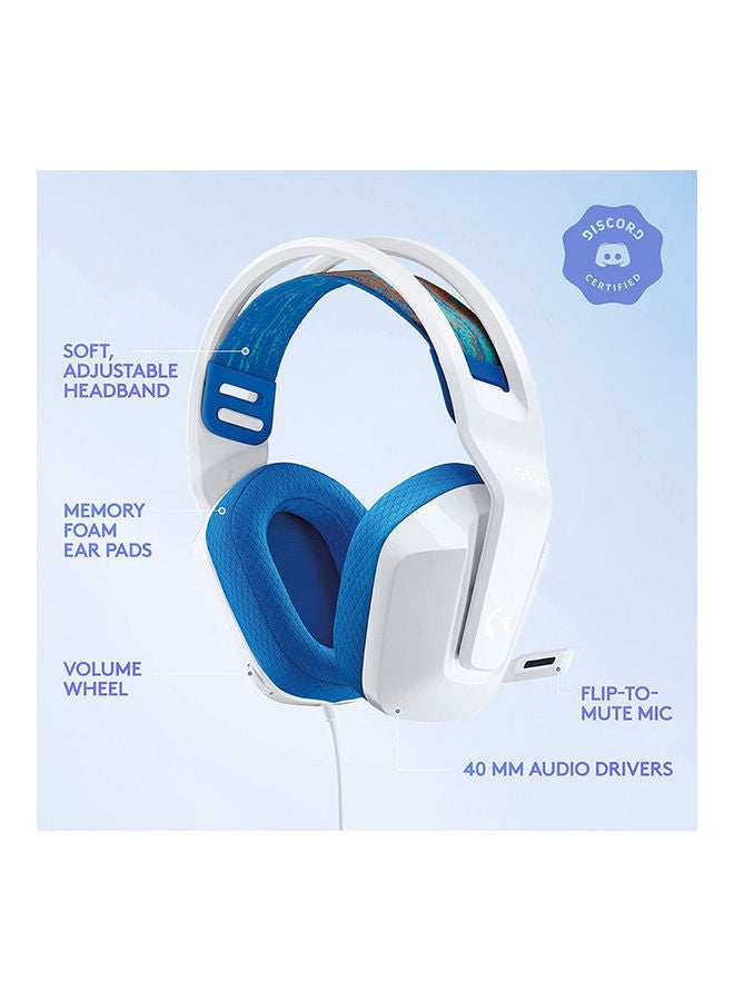 Logitech G335 PC Gaming Headset - White