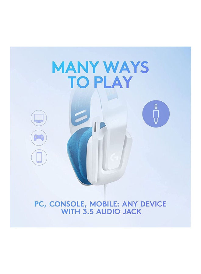 Logitech G335 PC Gaming Headset - White