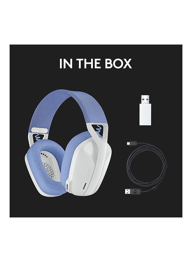 Logitech G435 LIGHTSPEED & Bluetooth Wireless Gaming Headset - White
